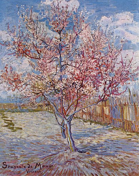 花咲くモモの木「マウフェの追憶」　1888年3月　アルル