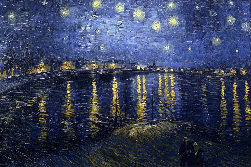 ローヌ川の星月夜　1888年9月　アルル