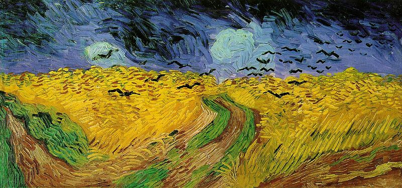 カラスの群れ飛ぶ麦畑　1890年7月　オーヴェル＝シュル＝オワーズ